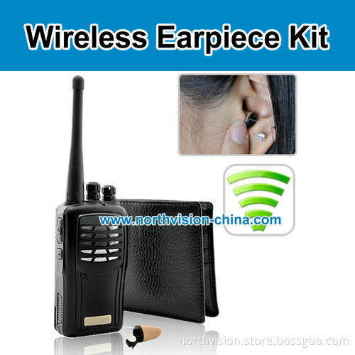 Wireless Earpiece Audio Kit, Transmitter, Receiver, Earpiece 205, Walkie-Talkie, Bag